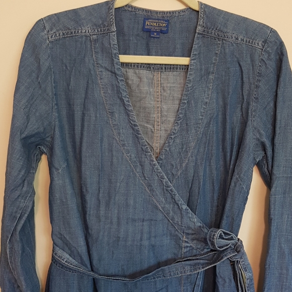 Pendleton chambray wrap dress - Picture 2 of 7